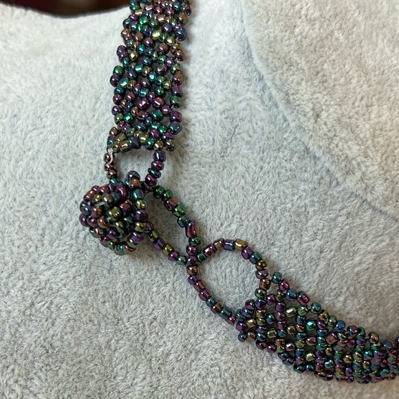 Absolutely Stunning Purple Amethyst & Beaded Vintage Choker Necklace - Picture 5 of 10